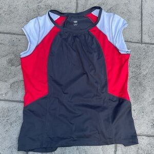 Tail Tennis Women's Red and Black Athletic Top